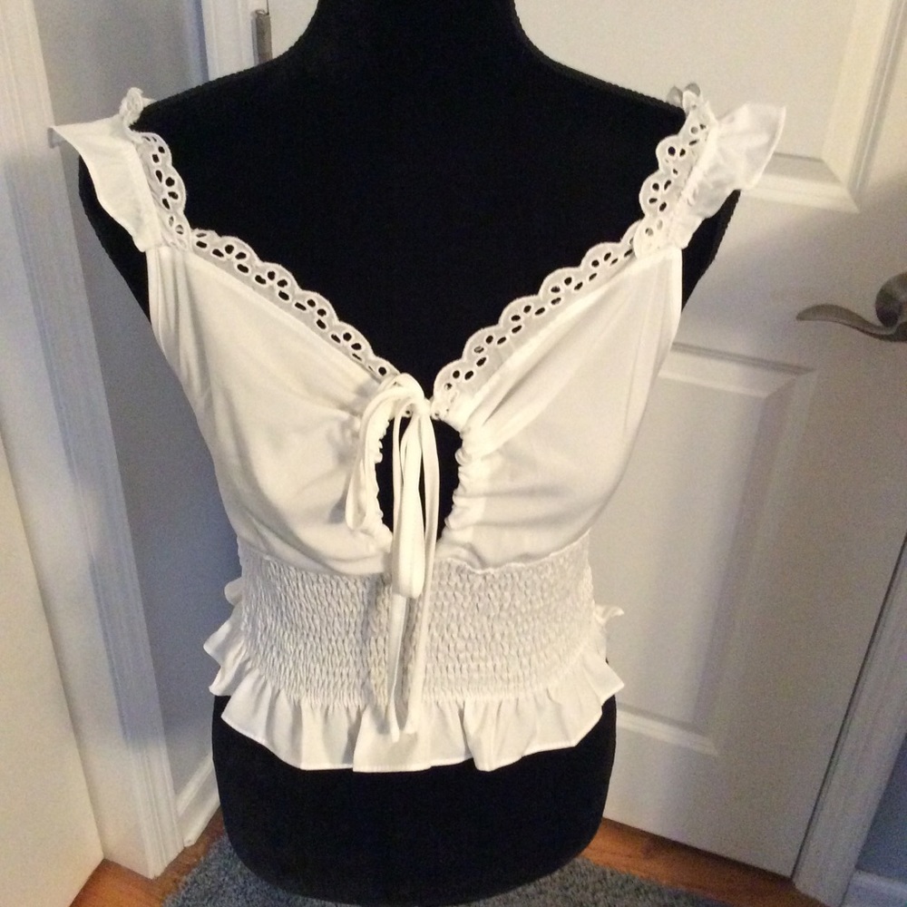 Whit Crop Top by Shein